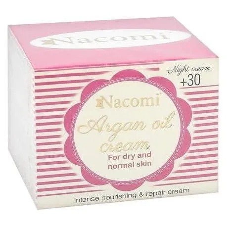 Nacomi Argan Oil Cream 30+ krem arganowy z kwasem hialuronowym na noc 50ml (50 ml, Nachtcreme) (5901878688039)