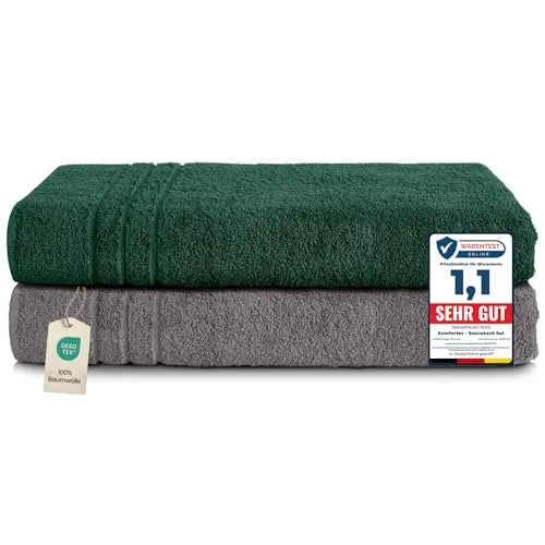 Komfortec 2er Saunatuch Set 80x200 cm von Komfortec