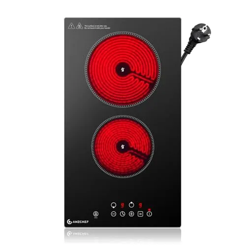 AMZCHEF 2-Platten Glaskeramikkochfeld 3200W