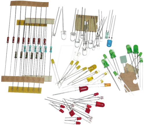 S93 Sortiment LED und Widerstände 70-teilig - Umfangreiches Set mit ca. 50 LEDs und 20 Widerständen für den Betrieb an 6 V/DC oder 12 V/DC. Ideal für kreative Projekte und Elektronik-Anwendungen.