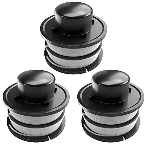 Grizzly Tools Doppelfadenspule Spule Ersatzspulen-Set 3 teilig mit Tippautomatik für GRIZZLY Elektro Rasentrimmer ET 3500 ET 350 Set ERT 3525