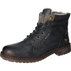 Mustang Herren Stiefelette Schnürboot mit Warmfutter 4201-602, Blau, Größe: 44 EU - Wanderschuhe mit warmem Kunstfellfutter, ideal für kalte Tage. Robust und stylish, perfekt für stilsichere Auftritte und sicheren Halt!