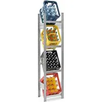 PROREGAL Getränkekistenregal Stecksystem - Lagerregal für 4 Getränkekisten, hohe Traglast von 100kg, stabil und einfach in 15-20 Minuten aufzubauen, ideal für platzsparende Lagerung.