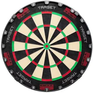 Target-Darts Dartscheibe TOR Steeldartboard - Klassische Dartboards aus hochwertigem Sisal mit optimal verpressten Fasern für längere Haltbarkeit. Offizielle WDF-Dartscheibe mit klammerfreier Edelstahl-Spinne für maximale Trefferfläche.