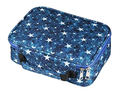 EDATOFLY Federmäppchen, 72 Schlitze Federmappe Federtasche Großes Mäppchen Bleistift-Beutel Farbige Bleistifte Halter für Jungen Mädchen Schule Büro Kunst (Dunkelblau)