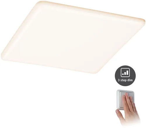 LED Einbaupanel IP44 3-step dimmbar 21W 2400 lm 3000 K 21,5x21,5 cm Einbau-Ø 4,5