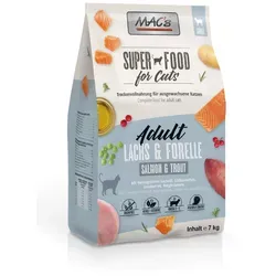 Mac's Katzenfutter getreidefrei Adult Lachs & Forelle, 7 kg - Premium Katzenfutter ohne Getreide, reich an Lachs und Forelle; hohe Verdaulichkeit und beste Zutaten aus Deutschland für gesunde Katzen.