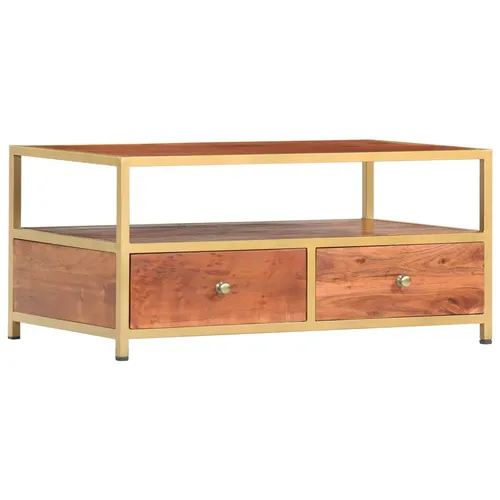 Couchtisch 90 x 50 x 40 cm Massivholz Akazie