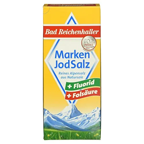 Bad Reichenhaller Alpenjodsalz mit Fluorid und Folsäure, 500 g