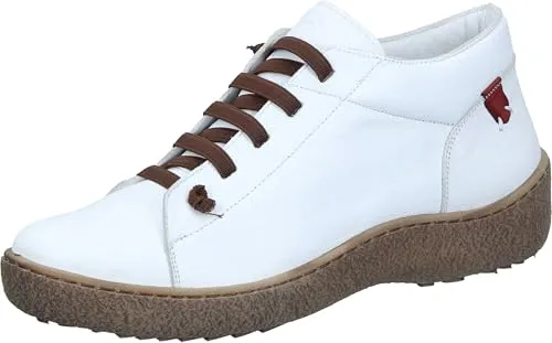 Manitu-Damen Schnürer 42 EU - Damen-Sneaker mit rutschfester Gummisohle, aus echtem Leder und herausnehmbarer gepolsterter Decksohle, ideal für Komfort und Einlagen.