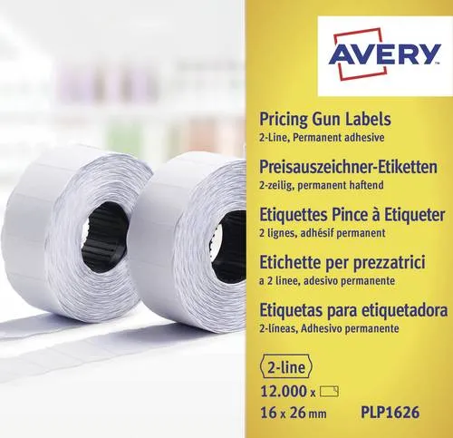 Avery-Zweckform Preis-Etiketten PLP1626 Permanent haftend Etiketten-Breite: 26mm Etiketten-Höhe: 16mm Weiß 12000St.