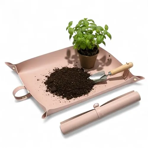 LIVLIG Pflanzmatte - Robuste Umtopfmatte in Lederoptik - Fußmatten: Wasserabweisende Arbeitsunterlage mit rutschfester Oberfläche, ideal für das Umtopfen von Pflanzen und leicht zu reinigen.