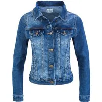 Rock Creek Jeansjacke Regular Fit - Funktionsjacken – Klassische Damen Jeansjacke mit geradem Schnitt, zwei Brusttaschen und spitzem Kragen für einen lässigen Look und vielseitige Kombinationsmöglichkeiten.