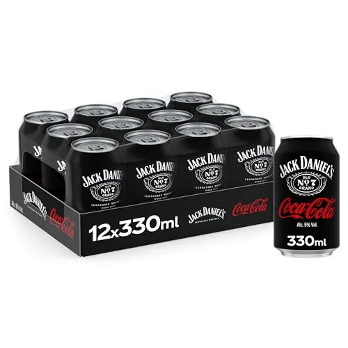 Jack Daniel's & Coca-Cola, alkoholisches Getränk (5 % Vol.), bereit zum Trinken