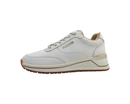 s.Oliver Damen Sneaker Low Cut - Weiß, Größe 37 - Damen-Sneaker aus Synthetik mit herausnehmbarer Einlegesohle für zusätzlichen Komfort und individuelle Anpassung.
