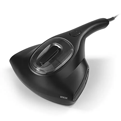 N8WERK Milbensauger Midnight Black Edition | Matratzenreiniger mit UV-C Licht - Matratzensauger mit starker Saugkraft und UV-C Licht zur Sterilisation. Vernichtet bis zu 99,9% der Milben für einen allergiefreien Schlaf.