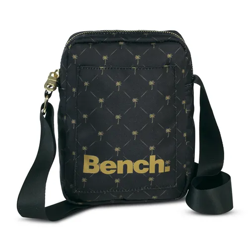 Bench Kleine Umhängetasche 64173 - Schwarz/Gold - Umhängetasche von Bench, stilvolles Design mit verstellbarem Schulterriemen und praktischem Hauptfach mit Reißverschluss, ideal für den Alltag.