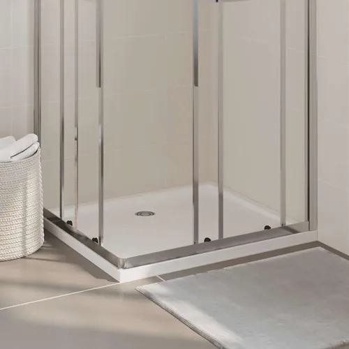 vidaXL Duschtasse ABS Rechteckig 70x90 cm - Duschwanne aus hochglänzendem ABS, glasfaserverstärkt für Langlebigkeit. Niedrige Schwelle für einfachen Ein- und Ausstieg, ideal für moderne Badezimmer.