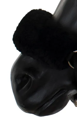 Engel Reitsport Reithalfter Lammfell Halfter Schoner Nasenschoner 28cm, Lammfell