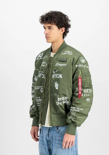 Alpha Industries MA-1 Peace Bomberjacke Herren 3XL in grün von Alpha Industries