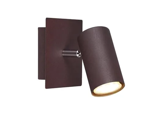 meineWunschleuchte Kleiner Wandstrahler 1-flammig aus Metall in Rostoptik, Höhe 15cm