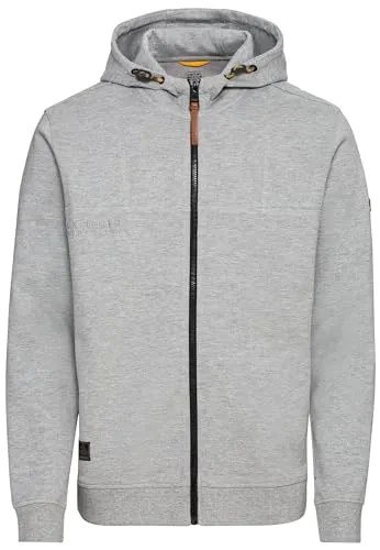 Camel Active Sweatjacke in Grau, Größe M für Herren - Herren-Kapuzenjacke von Camel Active, locker geschnitten mit fixierter Kapuze und Reißverschluss. Ideal für lässige Looks und optimalen Tragekomfort.