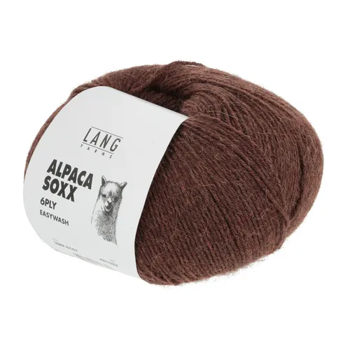 Wolle Kreativ! Lang Yarns - Alpaca Soxx 6-fach 0167 zimt melange - Hochwertiges 6-fach Garn in zimt melange, perfekt zum Häkeln und Stricken von warmen Accessoires. Ideal für kreative Projekte.
