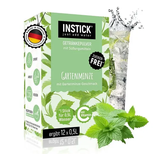 INSTICK Zuckerfreies Instant-Getränk (Gartenminze) von INSTICK just add water