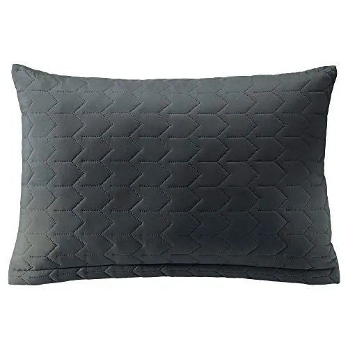 Aqua-Textil Dreamlike Zierkissen 40 x 60 cm anthrazit grau Mikrofaser Dekokissen leichte Wattierung Steppkissen