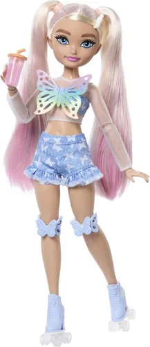 Barbie 0 (JFX96) - Die Traumfigur für jedes Mädchen - Puppen, einzigartige Barbie Puppe mit stylischem Outfit und tollen Accessoires, fördert Kreativität und Rollenspiele.