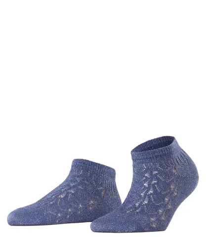 FALKE Damen Sneakersocken Shiny W Sn Lyocell kurz einfarbig 1 Paar, Blau Smoky Blue 6483 Trina Blaze, 39-42