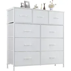 Sweetcrispy Kommode mit 9 Schubladen - Stilvoller Stauraum für Ihr Zuhause - Praktische Kommode mit 9 Schubladen, ideal für Schlafzimmer oder Eingangsbereich. Bietet viel Platz für Kleidung und Alltagsgegenstände. Robust und einfach zu montieren, sorgt für Ordnung in jedem Raum.