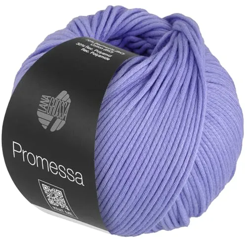LANA GROSSA Promessa | Weich gefülltes Schlauchgarn aus Bio-Baumwolle und Polyamid | Handstrickgarn aus 70% Bio-Baumwolle & 30% Polyamid | 50g Wolle zum Stricken & Häkeln | 125m Garn FB29