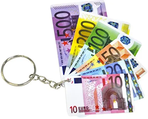 Schlüsselanhänger 'Euroscheine' (12er Pack)