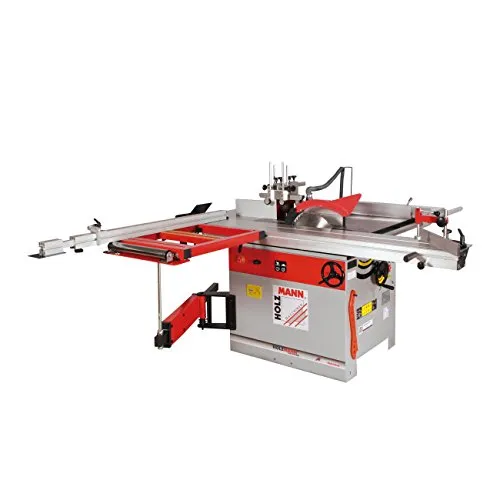 Holzmann Formatkreissäge / Fräse KF315VF2000 230V - Professionelle Formatkreissäge mit Fräse, ideal für große Plattenbearbeitung. Inklusive hochwertigem Vorritzer und verstellbarem Kreissägeblatt für präzise Schnitte.