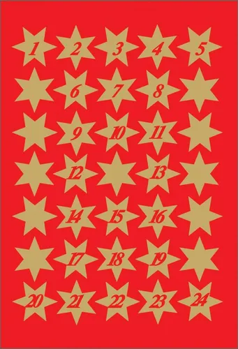 HERMA 3924 Aufkleber Sterne Gold - 102 Stück, 14 mm, festliche Weihnachtssticker für Adventskalender und Geschenke, ideal zum Basteln und Verzieren