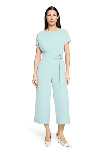 Betty Barclay Damen Jumpsuit mit Eingrifftaschen 44, Gray Mist - Eleganter Damen Jumpsuit mit praktischen Eingrifftaschen. Figurumspielende Passform und femininem U-Boot-Ausschnitt, ideal für vielseitige Anlässe.