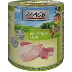 Macs Dog Hundenassfutter Adult getreidefrei 400 g Geflügel & Lamm - Hundefutter, getreidefrei mit hochwertigem Geflügel und Lamm, ideal für empfindliche Hunde und eine gesunde Ernährung.