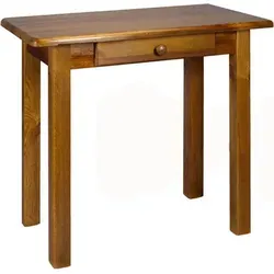 Esstisch mit Schublade aus massivem Kiefernholz - Hochwertiger Küchentisch in Eiche, handgefertigt aus Kiefernholz, leicht zu montieren und robust bis 130 kg. Ideal für gemütliche Essbereiche!