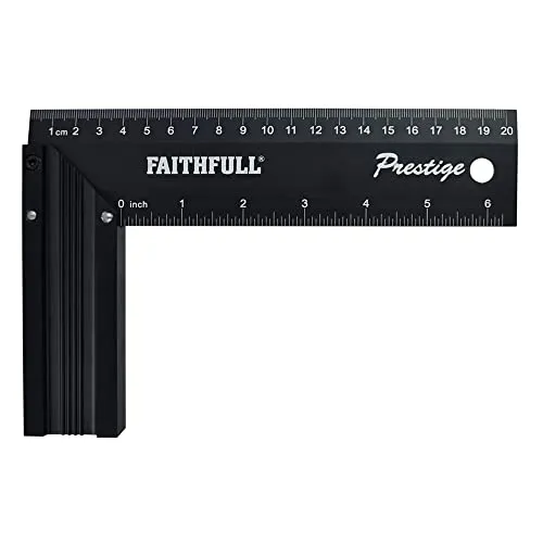 Faithfull Prestige Anschlagwinkel, Aluminium, 200 mm, Schwarz