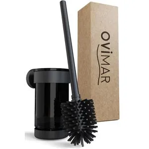 ovimar WC-Reinigungsbürste aus Edelstahl in Schwarz - Toilettenbürsten mit modernem Design, ideal für eine stilvolle und elegante Badezimmergestaltung.