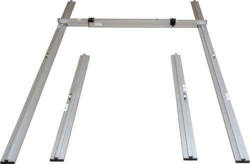 rabo Trockenschüttungslehre 5-teilig | 2 Grundschienen 1,25m und 2,50m | 1 verstellbare Abziehlatte 1,50-2,50m | Varia-A Set