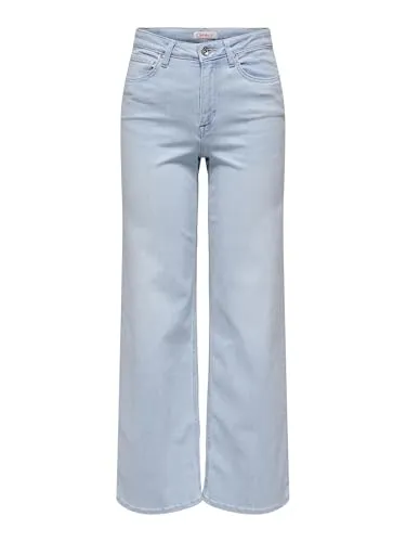 ONLY Onlmadison Blush Hw Wide DNM Cro495 Noos - Jeans für Jugendliche mit weiterem Beinschnitt und hoher Taille, perfekt für lässige Outfits und optimalen Tragekomfort.