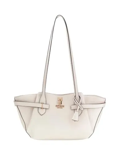 Guess Yesba Schultertasche 40 cm in Weiß - Stylische Guess Yesba Schultertasche aus robustem Polyurethan, ideal für den urbanen Alltag. Mit praktischen Fächern und sicherem Magnet- und Reißverschluss für optimale Aufbewahrung.