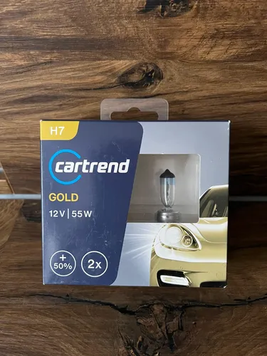 Produktbild 2x Cartrend H7 Halogenlampe GOLD 12V 55W +50% Licht Auto Scheinwerfer Birne Set