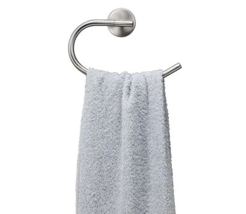 Handtuchring schwenkbar offen Edelstahl matt für Bad / Küche Rosette rund