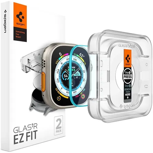 Spigen Glass tR EZ Fit 2 Pack - Apple Watch Ultra 3/2/1 49mm AGL05556