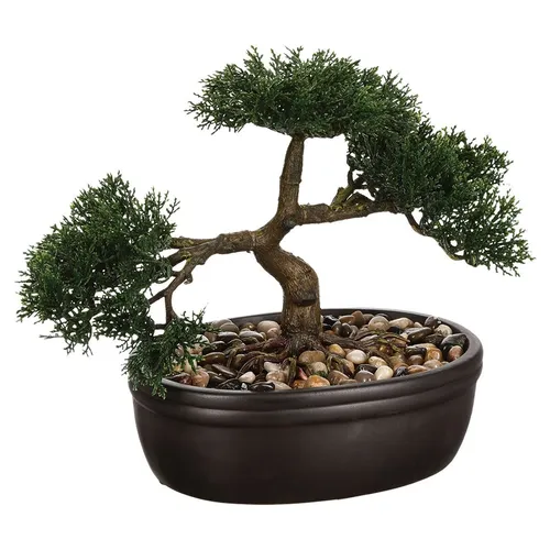 Kunstpflanze BONSAI, Atmosphera, 23 cm - Kunstpflanze BONSAI, 23 cm, sieht lebendig aus und ist pflegeleicht. Ideal für Katzenbesitzer und sonnige Fensterbänke – die perfekte Dekoration ohne Allergien oder Verblassen!