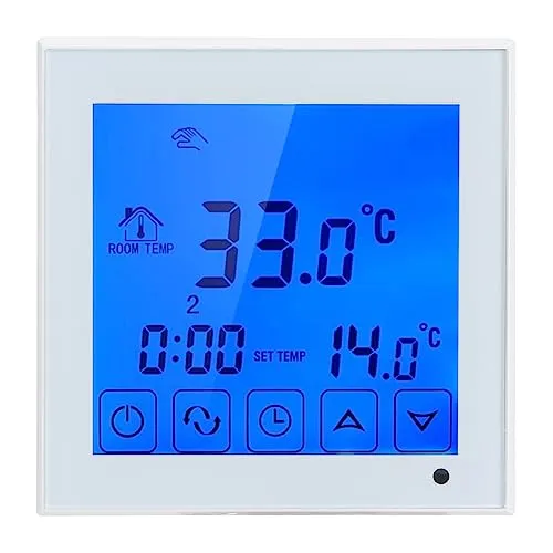 Thermostat,LCD Smart Elektrische Fußbodenheizung Thermostat Temperaturregler Thermoregulator 200-240V Weiß