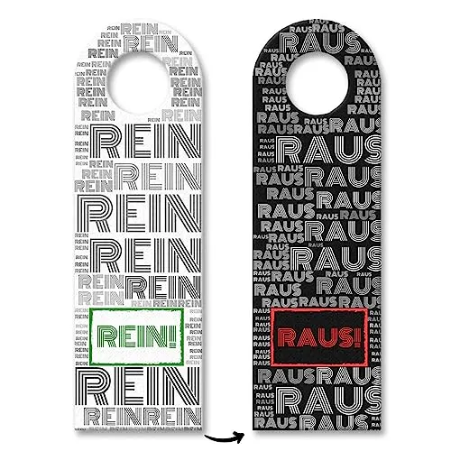 Türhänger aus Filz Rein oder raus mit Wortwolken